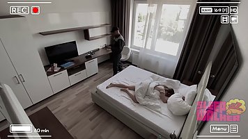 Satellite tuner fucks sleeping girl while camera peeks at them