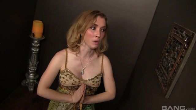 The blonde was delighted with the stranger's penis and immediately began giving blowjob